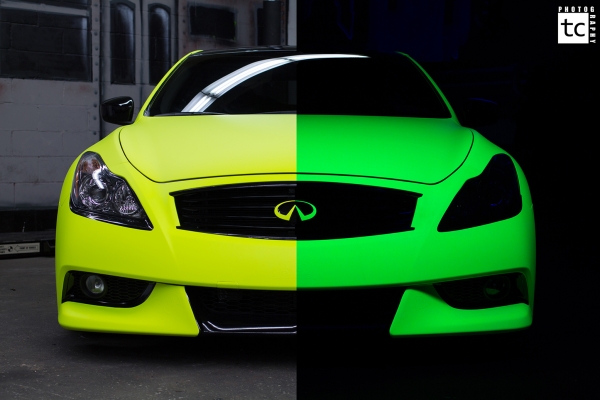 Hi Liter Yellow wrapped Infiniti G37_1