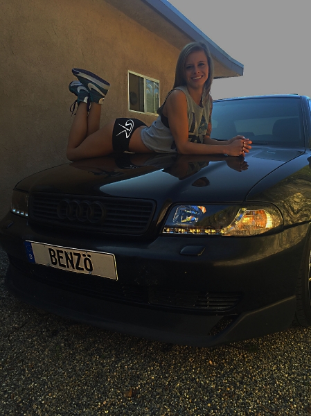 Zelanna Sessions with her 1999 Audi A4_4