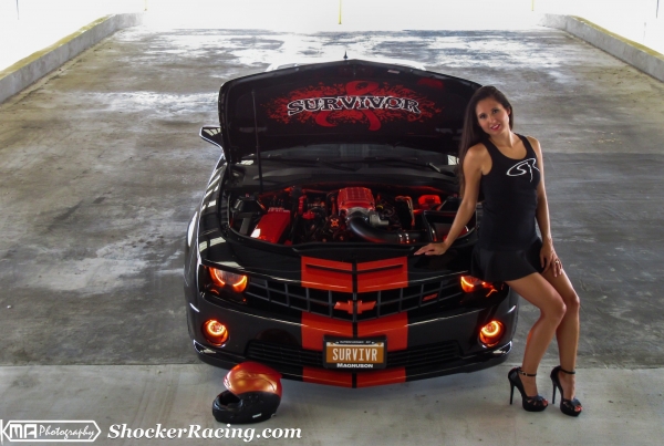 Kristen Benavides with her Survivor Camaro SS for ShockerRacingGirls_6