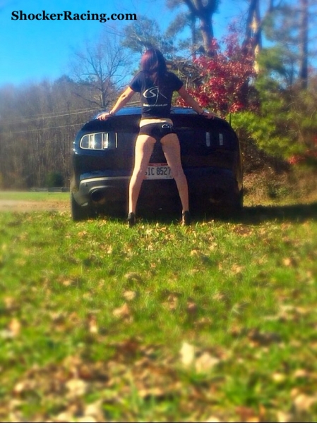 Harley Kirby with a pair of Mustangs for ShockerRacingGirls_2