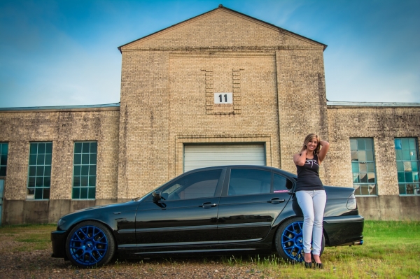 Allison Hoffmann with her BMW 325i