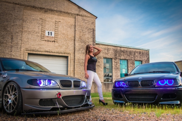 Allison Hoffmann with her BMW 325i