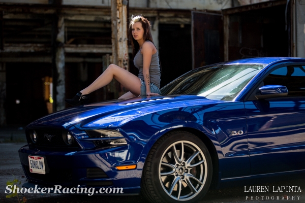 Krysten Brents with her 2014 Mustang 5.0