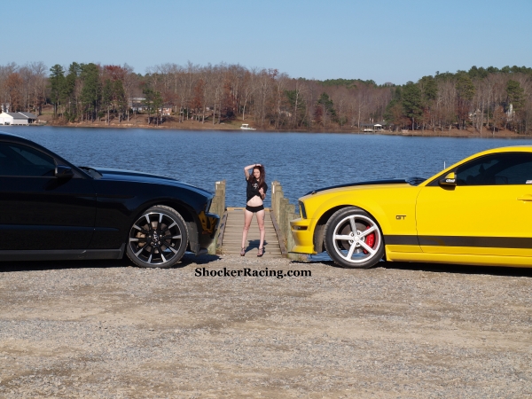 Harley Kirby with a pair of Mustangs for ShockerRacingGirls_4