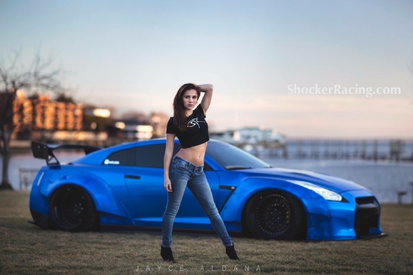 Alyssa Pallant with a Liberty Walk Nissan GTR photo by Jayce Visuals_1