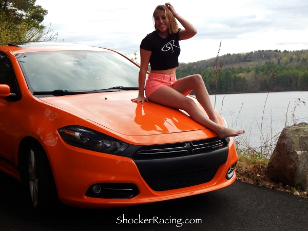 Morgan Kitzmiller with her Dodge Dart for ShockerRacingGirls_6