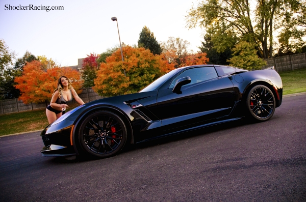 Gina Frosolone with the ShockerRacing C7Z06 and Adam's Polishes Detail Spray