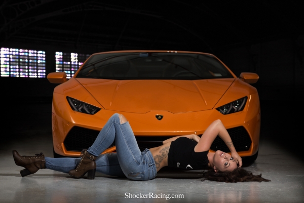 Bex Russ with a Lambo