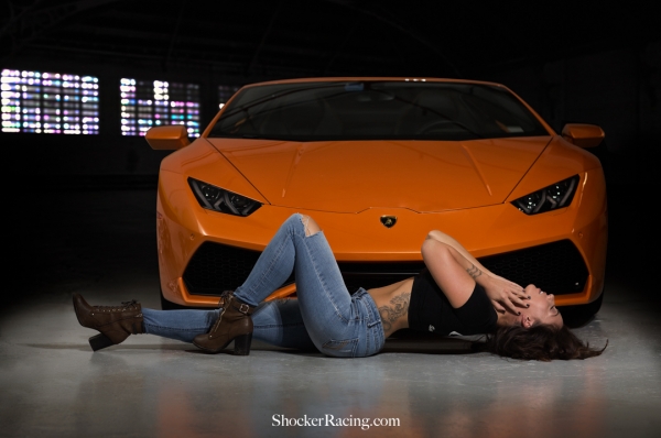 Bex Russ with a Lambo