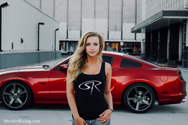 Merihazel Walters for ShockerRacingGirls with her Mustang