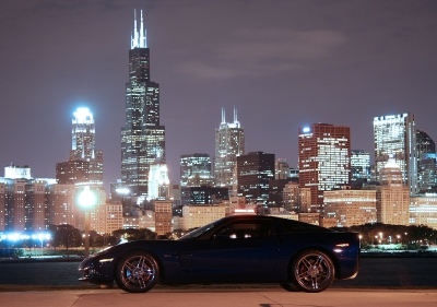 LeMans Blue C6 HDR Chicago skyline shots