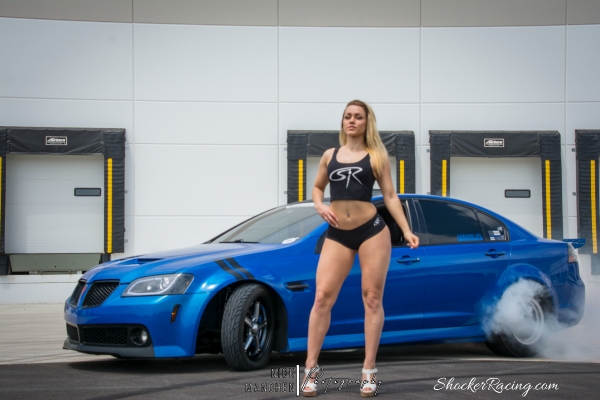 Adriannka with Nick Manchen's G8 GT for ShockerRacingGirls