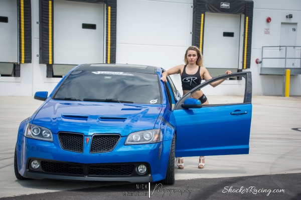 Adriannka with Nick Manchen's G8 GT for ShockerRacingGirls