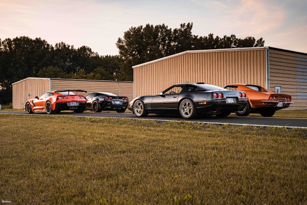 4 Generations of ZR1 Corvettes - C3, C4, C6, C7