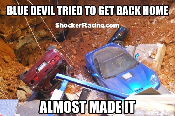 ZR1 Blue Devil falls in sink hole meme_1