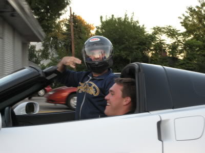 Wearing Helmets on in the Vettes on the Highway_2