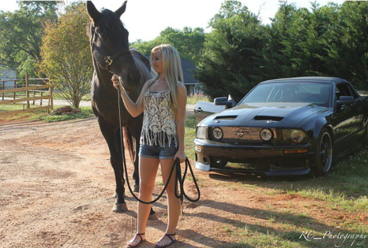 Taylor Sloan with her Mustang GT_9