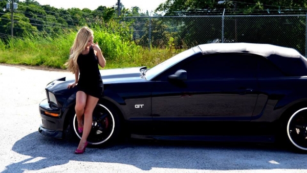 Taylor Sloan with her 2005 Ford Mustang GT_1