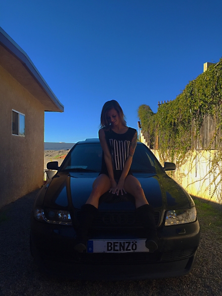 Zelanna Sessions with her Audi A4