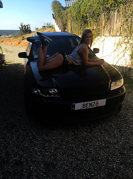 Zelanna Sessions with her Audi A4