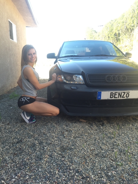Zelanna Sessions with her Audi A4
