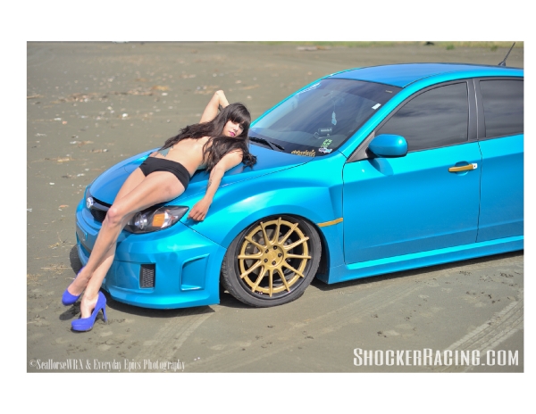 Amanda Dragonstone with her 2014 Subaru WRX Hatch