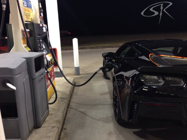 The 2015 Corvette Z06's first tank of gas!