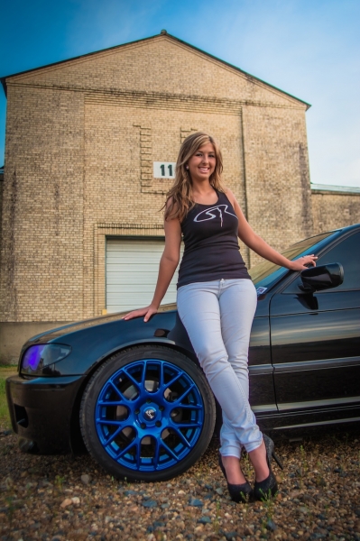 Allison Hoffmann with her BMW 325i