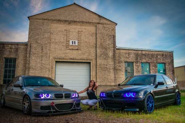 Allison Hoffmann with her BMW 325i