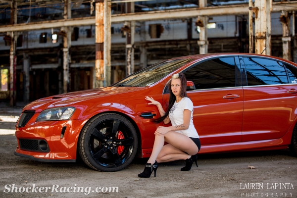 Krysten Brents with her G8 GT and Mustang 5.0_1