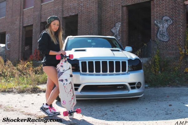 Natasha Tyrrell with her 2006 Jeep SRT8 Grand Cherokee Photos by Alyssa McGrath