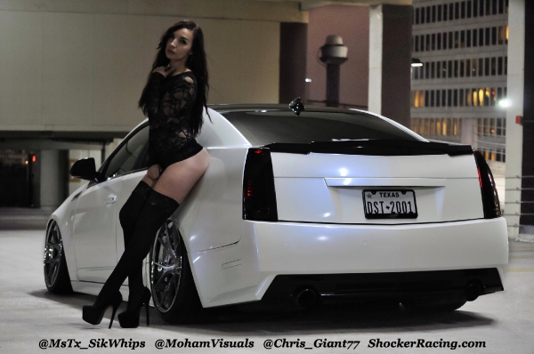 Ashley Cunninham with a Cadillac CTS-V photos by @MohamVisuals_4