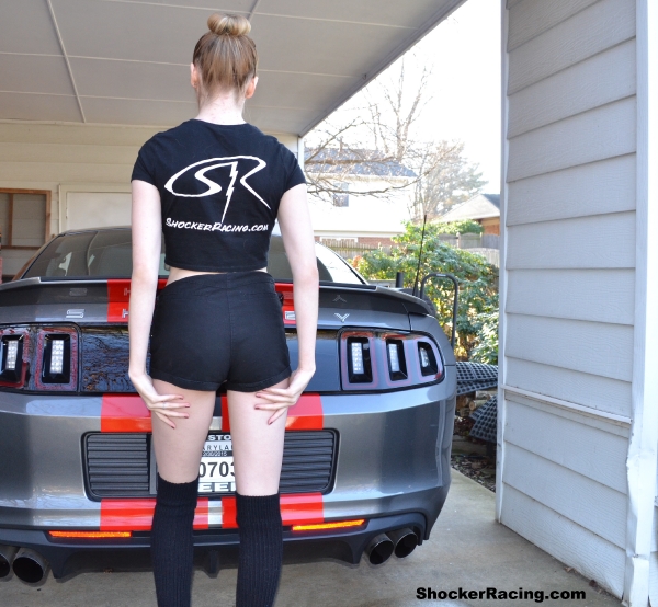 Sam Potter with her 2014 Shelby GT500 for ShockerRacingGirls