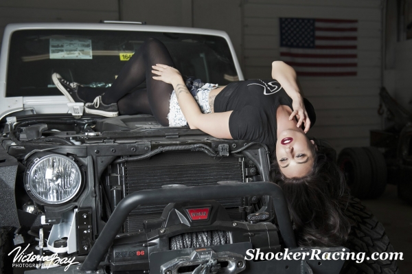 Bex Russ for ShockerRacingGirls with a Rat Rod and a Jeep Wrangler_2