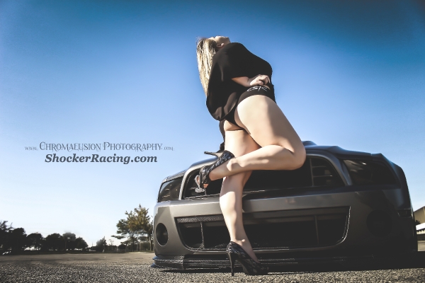 Brittany Crisp with a 2013 GT500 Mustang by Chromalusion Photography
