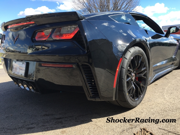 19x12 Gloss Black Wheels for C7Z06 with 345 Nitto NT05R Drag Radials