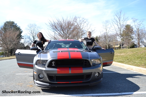 Sam Potter and her friend Katya with a 2014 Shelby GT500_2