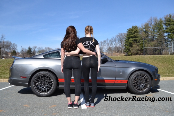 Sam Potter and her friend Katya with a 2014 Shelby GT500_3