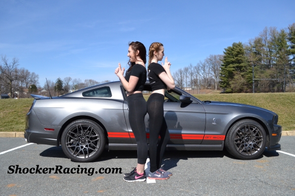 Sam Potter and her friend Katya with a 2014 Shelby GT500_4