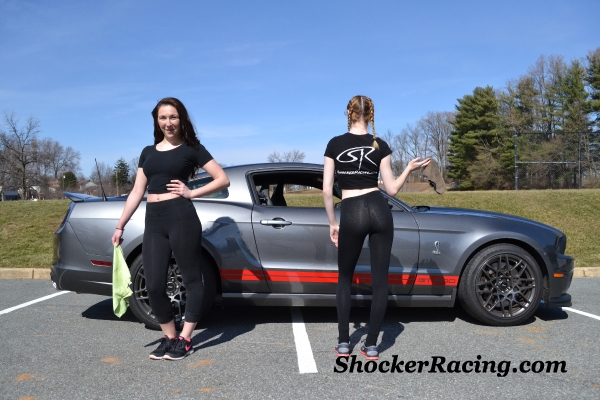 Sam Potter and her friend Katya with a 2014 Shelby GT500_5