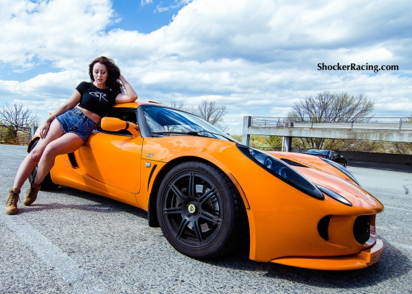 Bex Russ with a Lotus Exige