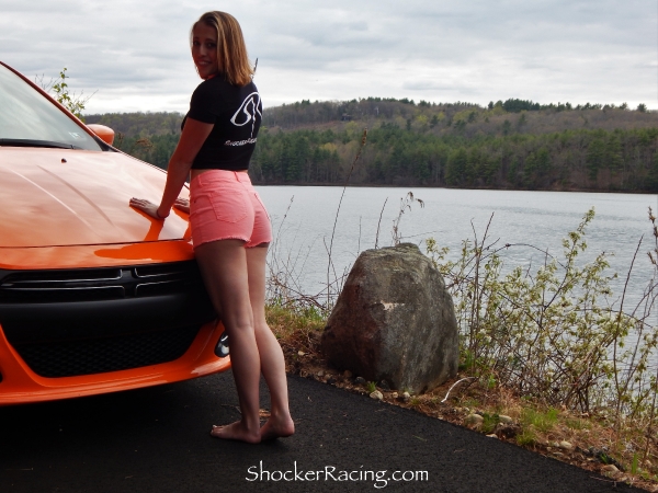 Morgan Kitzmiller with her Dodge Dart GT