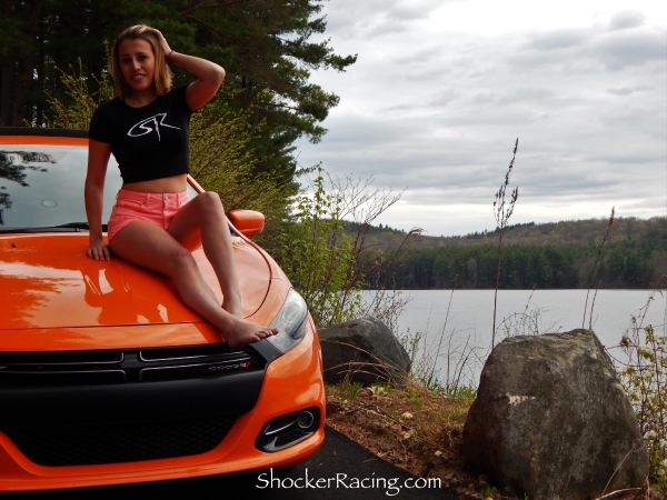 Morgan Kitzmiller with her Dodge Dart for ShockerRacingGirls_7