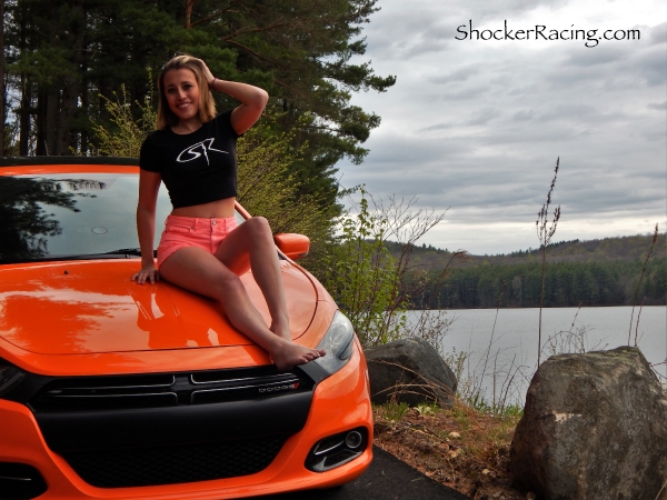 Morgan Kitzmiller with her Dodge Dart for ShockerRacingGirls_8