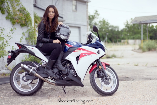 Bex Russ with her Honda CBR - Photos by Mathew Blasi_3
