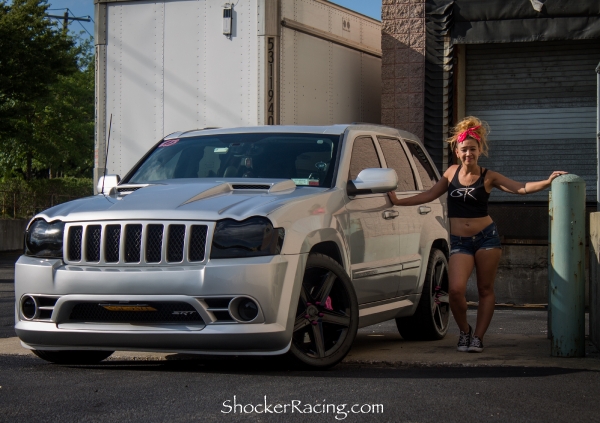 Miss Natasha Tyrrell in her 2nd photoshoot with her Jeep SRT8