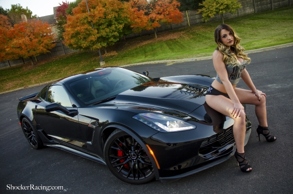 Gina Frosolone with the ShockerRacing C7Z06 and Adam's Polishes Detail Spray