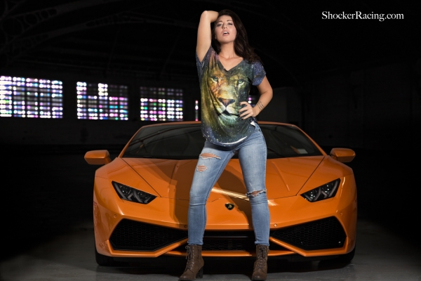 Bex Russ with a Lambo