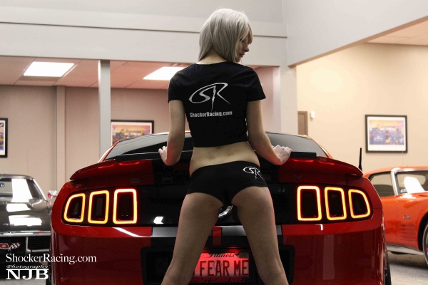 Brenda Lezon with Clarence's Shelby GT500 for ShockerRacingGirls