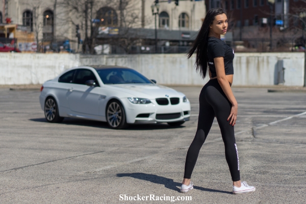 Katelyn Frosolone with an E92 M3